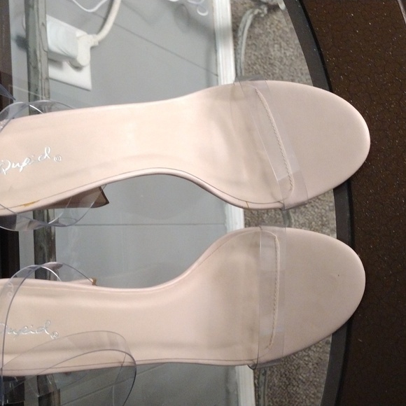 NIB Qupid Homecoming Clear strap heel size 10 - Picture 2 of 10